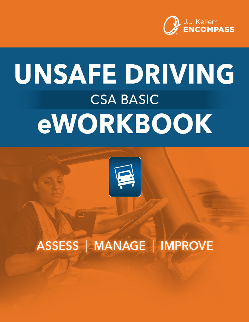 Unsafe Driving eWorkbook cover