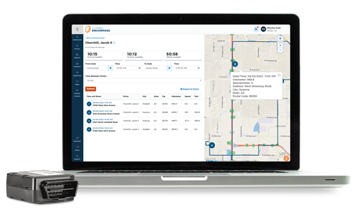 Encompass Vehicle Tracking screen transparent background