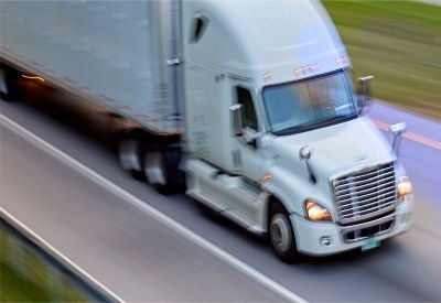 White semi truck