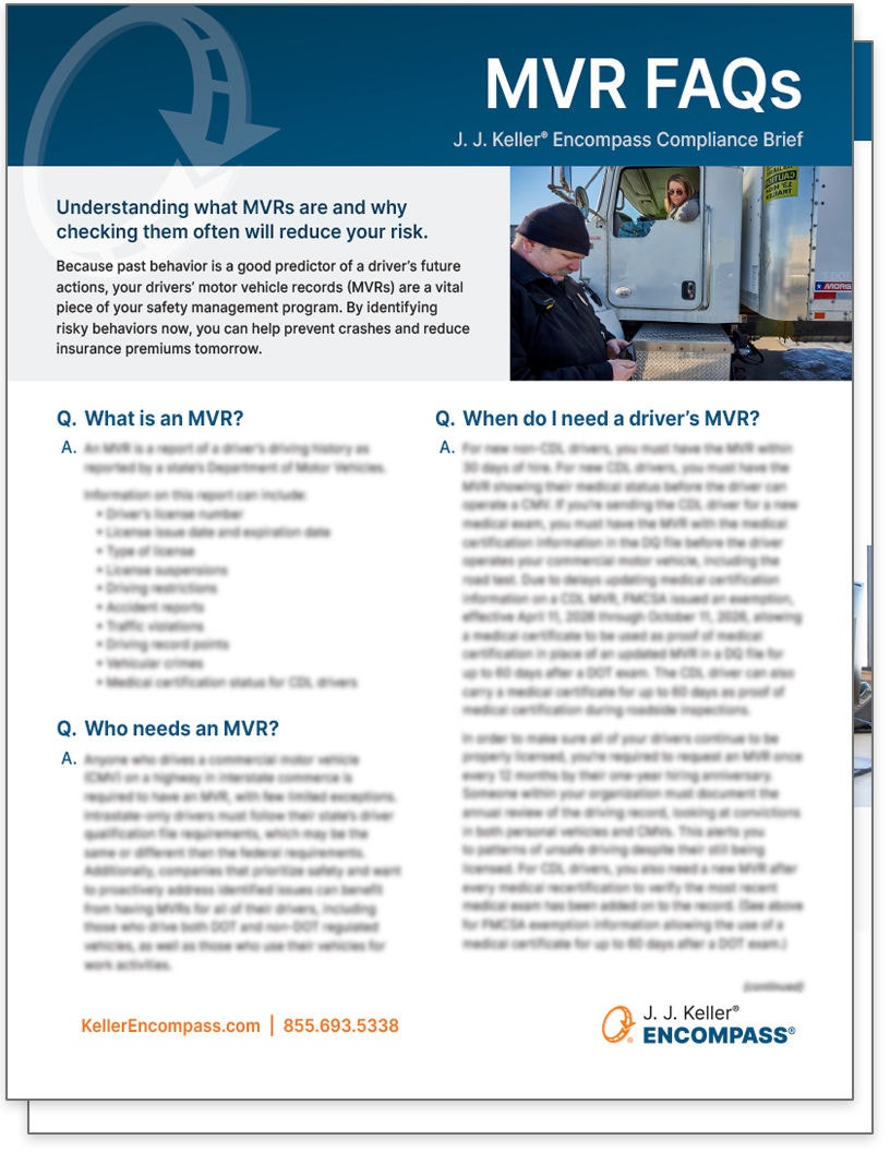 78066 MVR FAQs Compliance Brief cover page