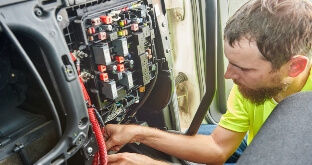 Installing dash camera in truck