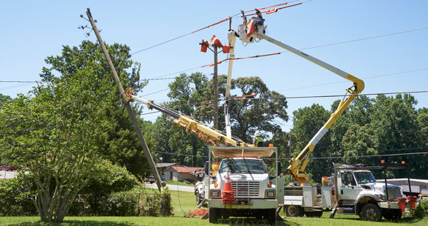 electric company boom trucks