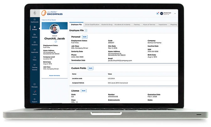 Encompass back office computer screen