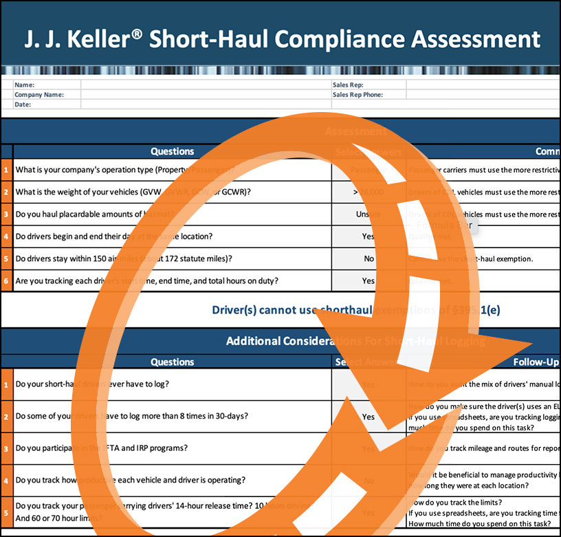 J. J. Keller short haul compliance assessment