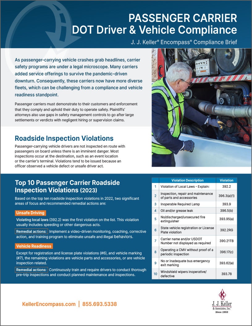 71588 Passenger Carrier DOT Driver & Vehicle Compliance